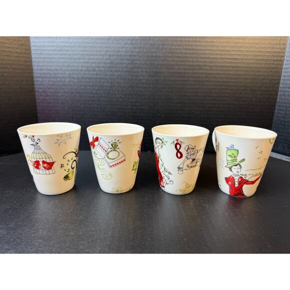 LENOX 12 Days of Christmas Mugs Complete In Original Box! - Picture 2 of 13